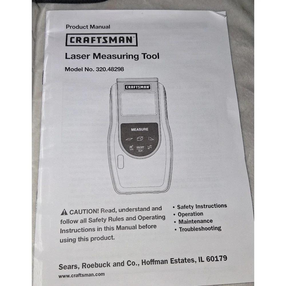 Craftsman AccuTrac Laser Measuring Tool 320.48298 Distance Meter Tested Works